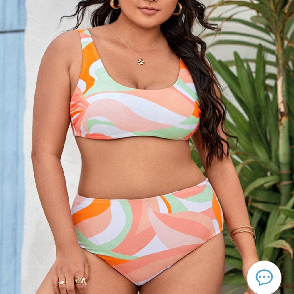 CUPSHE 2X NWT HIGH WAIST BIKINI SET